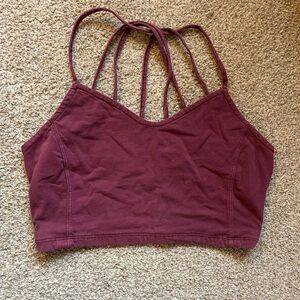 AE soft and sexy Burgundy Strappy Crop Top SZ MED